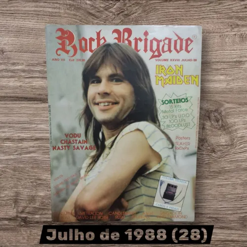 Revista Rock Brigade (28) Iron Maiden Julho de 1988.