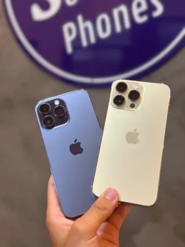 iPhone 14 Pro Max - Seminovo - 256GB - Roxo e Dourado