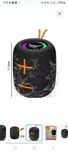 Caixa de Som Bluetooth Portátil com LED