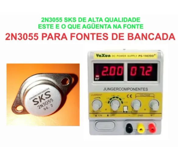 2N3055 2N 3055 3055 SKS 100% original para fontes de bancada yaxun 1502DD PS 1502DD+ 