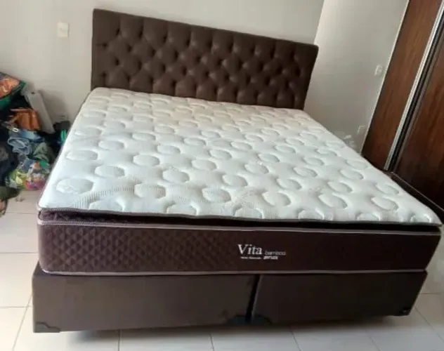 Cama Box Queen com Colchão D33 Vita Bamboo Plus
