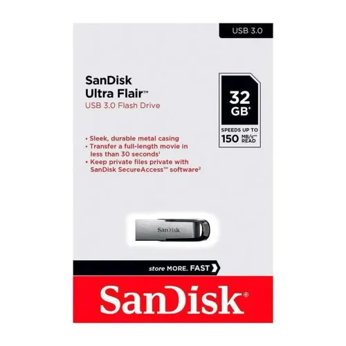 Pendrive Sandisk 32gb Ultra Flair USB 3.0 Flash Drive 150mbs Z73 Sandisk (Metal)