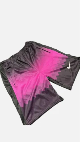 Bermuda Dri-Fit Nike Preta com Rosa Tamanho G