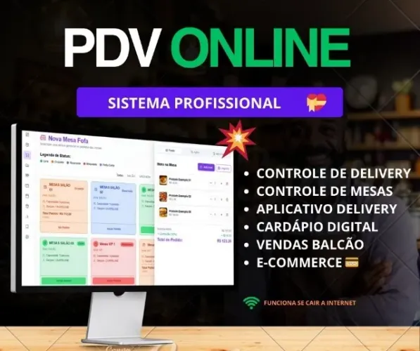Sistema software para Restaurantes controle de mesas delivery balcão