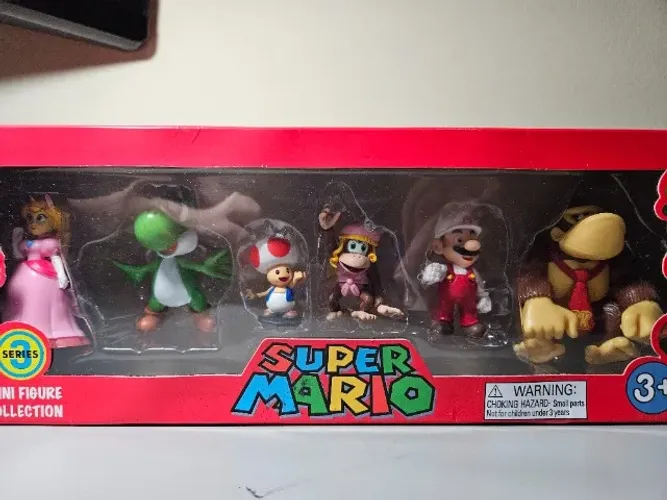 Mini Action Figure Super Mario Series 3 - 6 Personagens