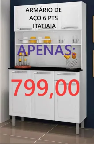Armário de Aço 6 pts Itatiaia - Cozinha