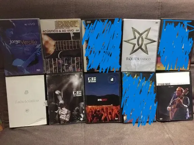 DVDs Musicais, originais: Roupa Nova, Jota Quest, Lulu, Barão, Toquinho, Acústico Ao vivo