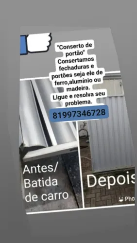 Conserto de porta portão janela de ferro alumínio e madeira