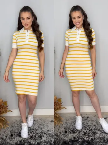 Vestido polo em malha 
