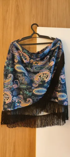 Saia Estampada de Franja Plus