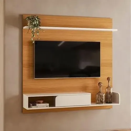 Painel para TV até 55 Polegadas Suspenso 1.36 Evo Cinamomo / Off White Hb<br><br>