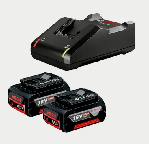 Kit BOSCH Carregador GAL 1820 Bivolt c/ 2 Baterias 18V 4 A.H