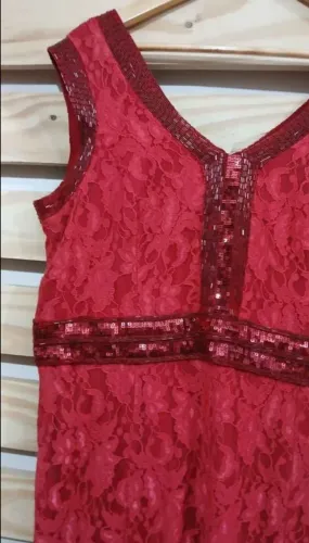 Vestido de Festa Plus Size Vermelho