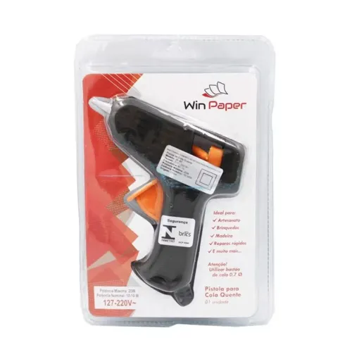 Pistola para Cola Quente Grossa - Win Paper 40W