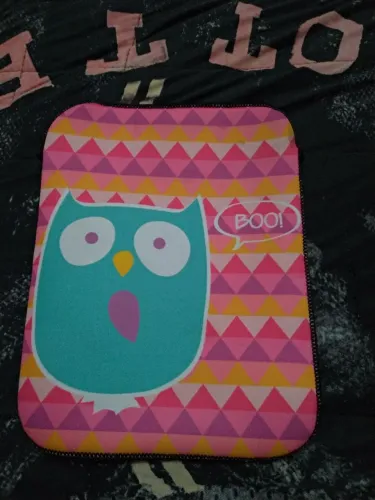 Porta tablet com temática coruja 