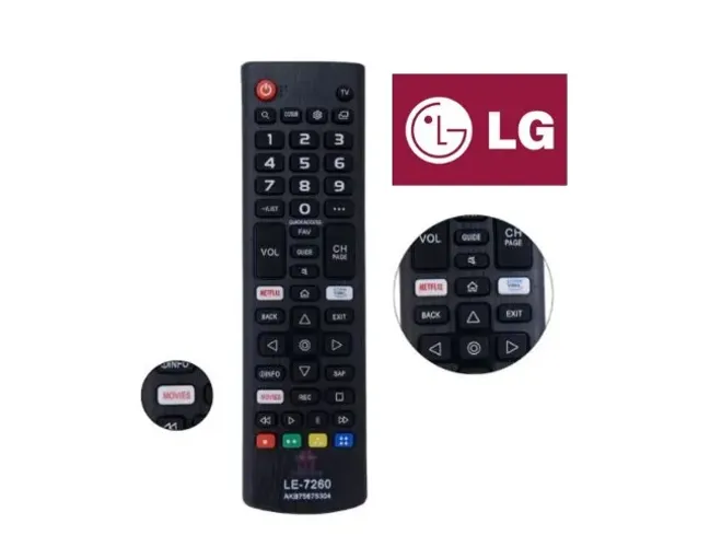Controle Remoto Smart Tv LG Smart Amazon Movies Netflix Le 7260  Arduino COD-CP853 