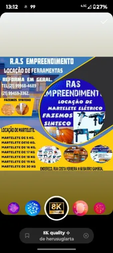 Rás.. locação de Martelos