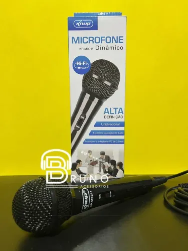 Microfone Dinâmico Knup KP-M0011 Alta Definição