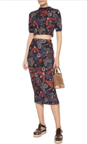 Conjunto Saia e Blusa Farm Brilho Tropical Novo