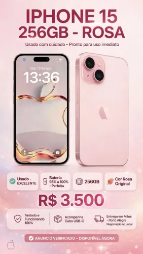 IPhone 15 Rosa