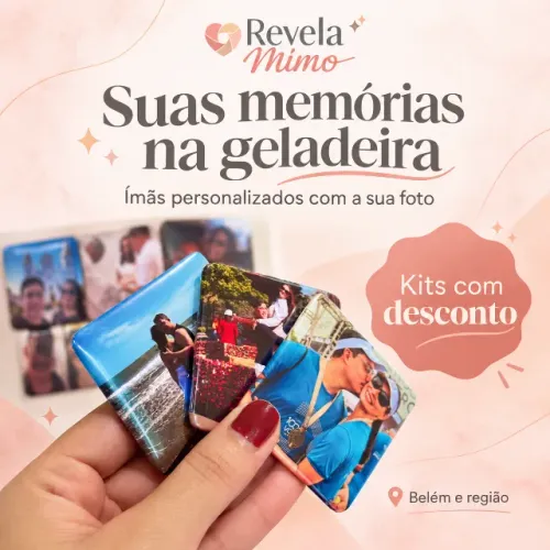 Foto ímã de geladeira personalizado - kits com desconto - Belém
