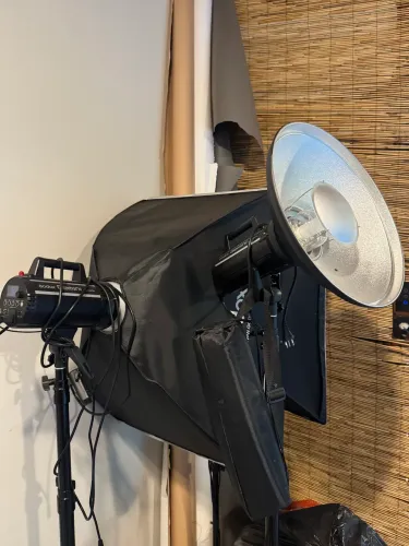 Equipamento fotográfico estúdio profissional pouco usado