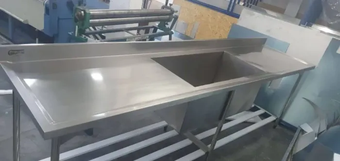 pia sob medida inox 