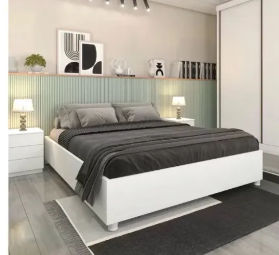 CAMA DE CASAL BRANCA