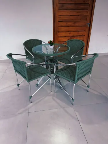 CONJUNTO DE MESA ARUA EM FITA NAUTICA