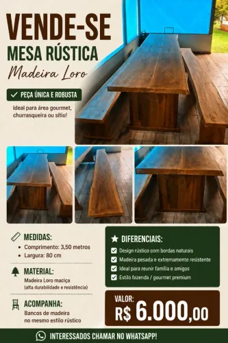 Mesa Rústica 