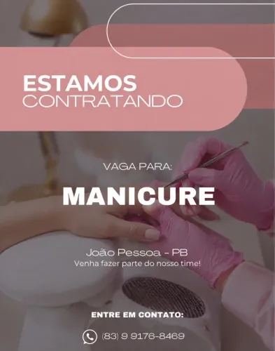 Vaga para manicure 