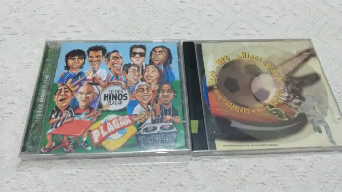 Cd promocional da Revista Placar lote 2 cds Hinos times de futebol