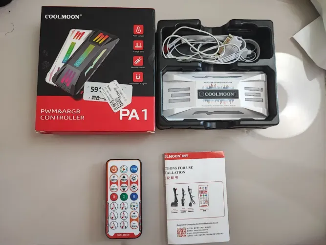 Controladora PWM & ARGB Coolmoon PA1 - Hub para Ventoinhas e Iluminação RGB