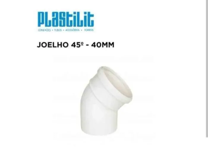 Joelho esgoto 45°x40mm (kit com 10)