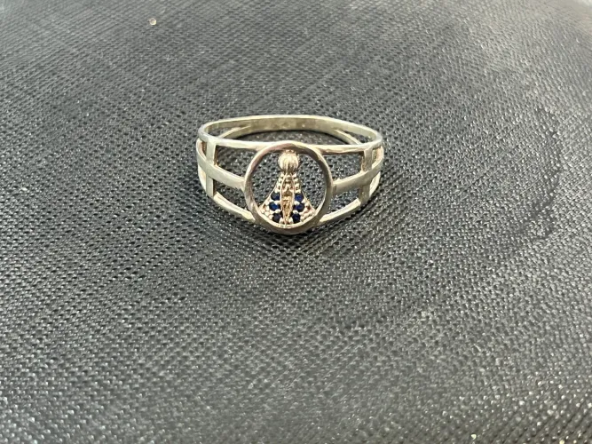 Anel de Nossa Senhora Aparecida (Prata Legítima)