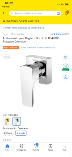 Acabamento docol zero no caixa 