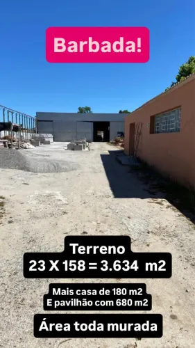 Pavilhão depósito com 680 m2 em terreno de 3500 m2