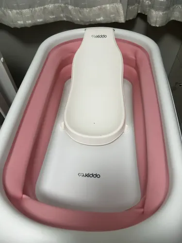 Banheira Dobrável Com Suporte Para Bebê Flex Rosa Kiddo
