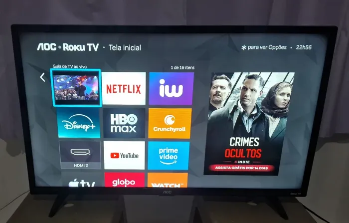 VENDO TV SMART AOC ROCKU 32' FULL HD COMPLETA