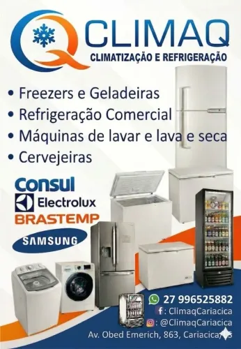 Conserto, manutenção de máquina de lavar roupa, Geladeira, cervejeira, balcão Refrigerad.
