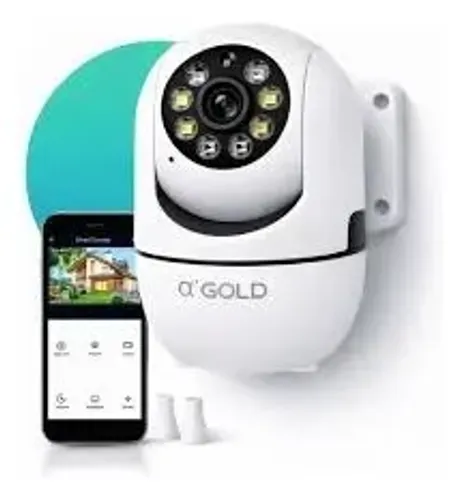 Câmera de Segurança Wi-Fi Gold Full HD com Visão Noturna