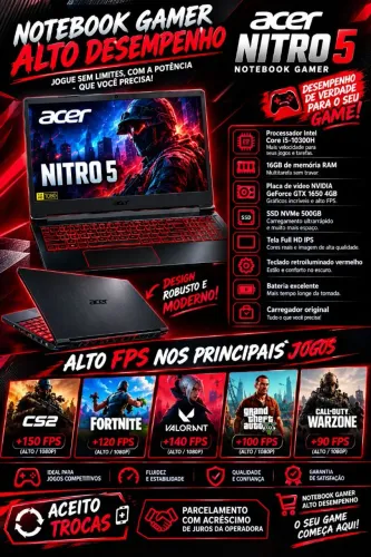 ACER NITRO 5 NOTEBOOK GAMER DE