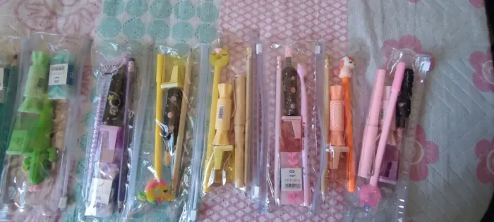Lote kit de estojos papelaria fofa para revenda