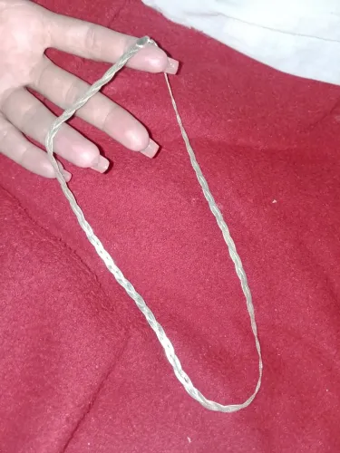 Corrente de prata trançada 3 fios