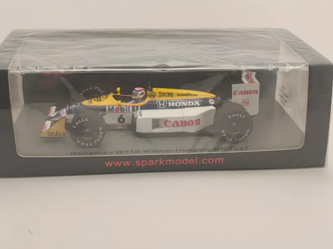 Miniatura F1 Spark 1:43 Williams Honda Fw11b Piquet 1987 WC