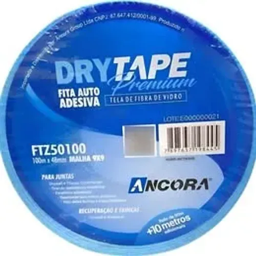 Fita Ancora Telada Drywall Azul Fibra