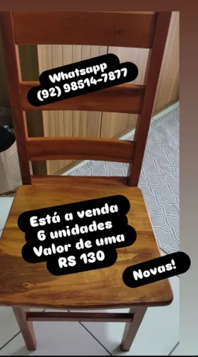 Cadeiras madeira angelim