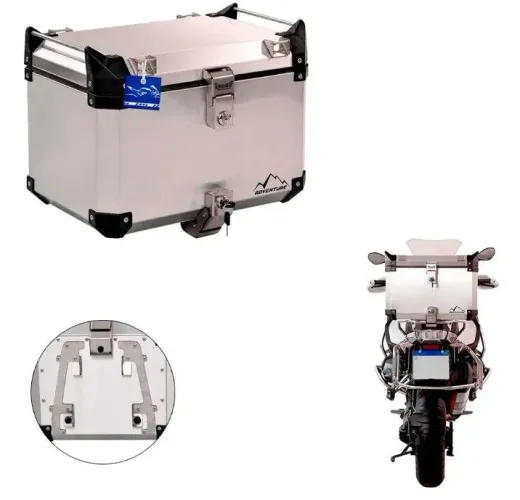 Baú alumínio Topcase Bráz Acessórios 48l BMW 800, 850,1200 e 1250.