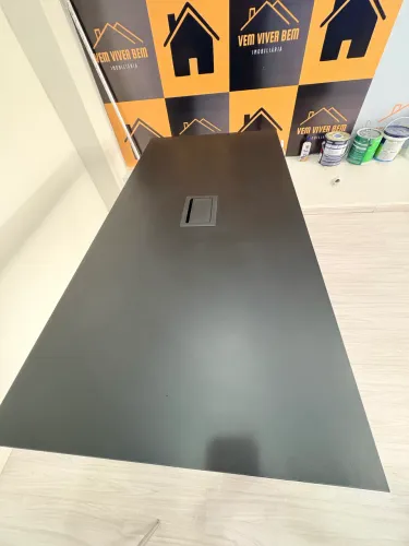 Mesa tampo MDF de 15mm e estrutura de metalon 1,60x80x80