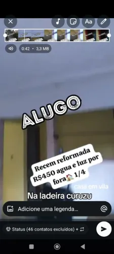 Alugo casas de1/4 recém reformada R450